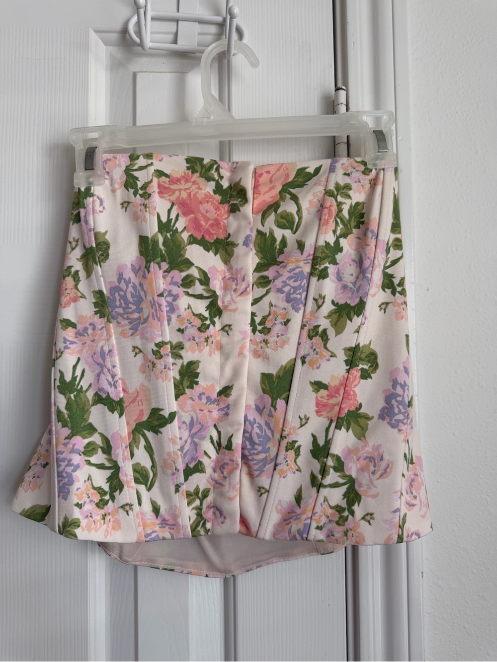 Zara floral corset size M - Pink & Green